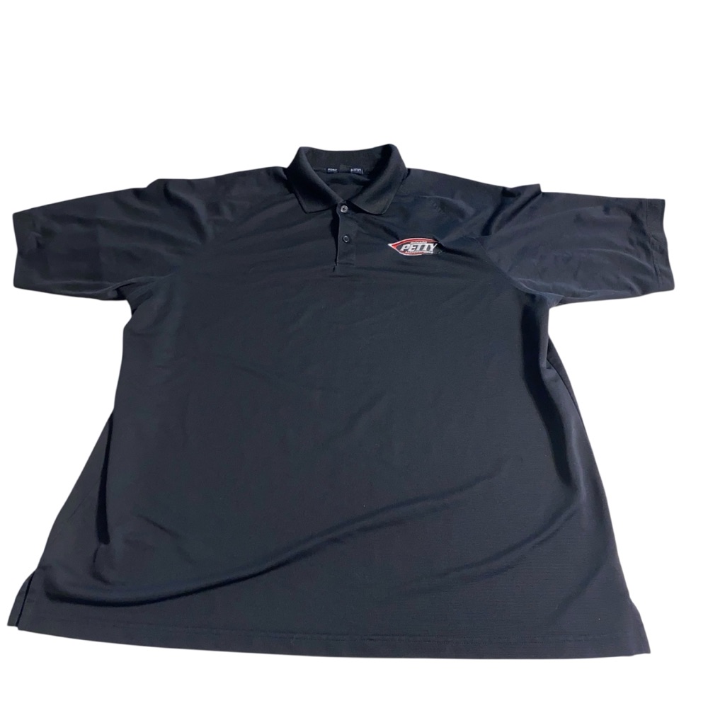 Richard Petty Motorsports Extra Large Team Issued Black Polo Shirt Nascar Racing